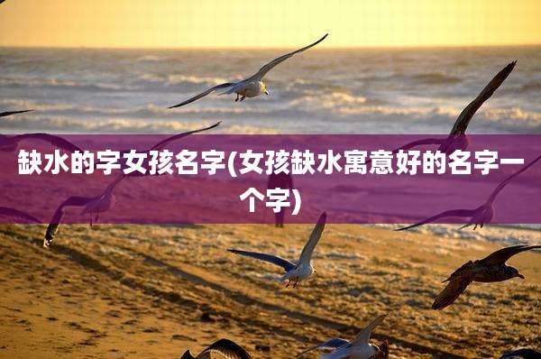 缺水的字女孩名字(女孩缺水寓意好的名字一个字)
