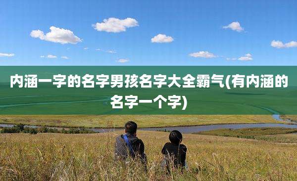 内涵一字的名字男孩名字大全霸气(有内涵的名字一个字)