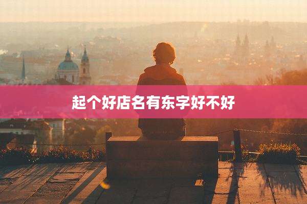起个好店名有东字好不好