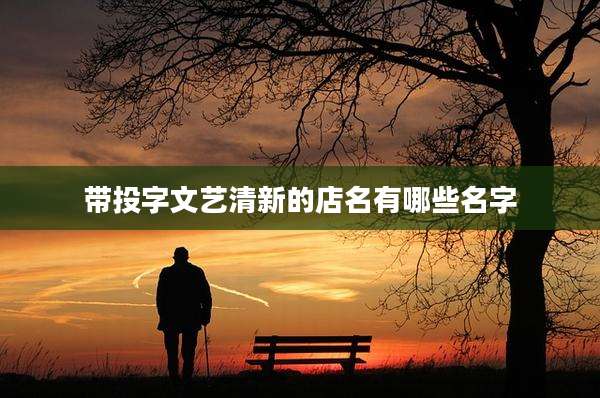 带投字文艺清新的店名有哪些名字