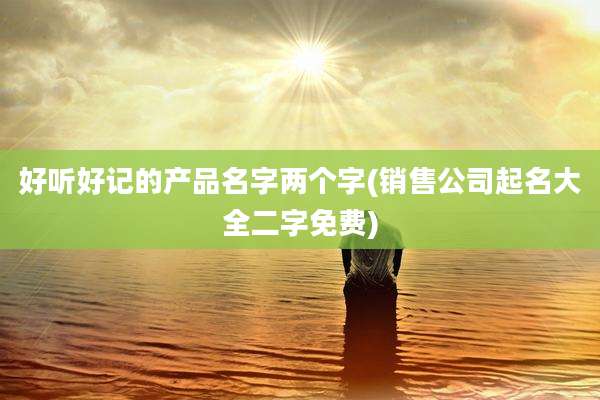 好听好记的产品名字两个字(销售公司起名大全二字免费)