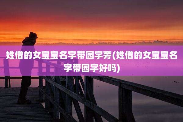 姓僧的女宝宝名字带园字旁(姓僧的女宝宝名字带园字好吗)