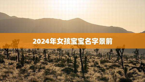 2024年女孩宝宝名字景前