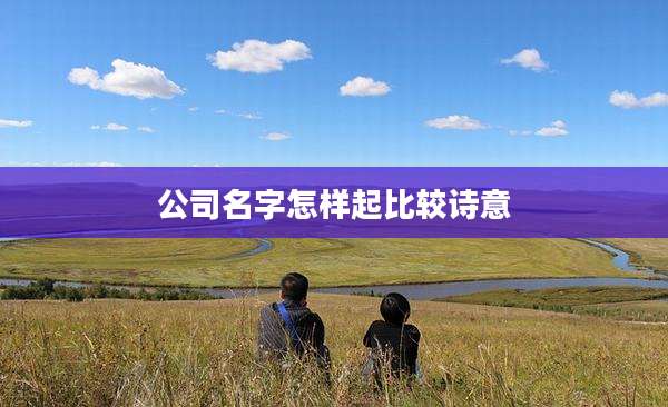 公司名字怎样起比较诗意