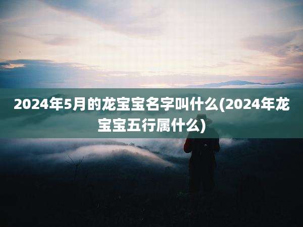 2024年5月的龙宝宝名字叫什么(2024年龙宝宝五行属什么)