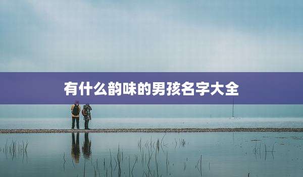 有什么韵味的男孩名字大全