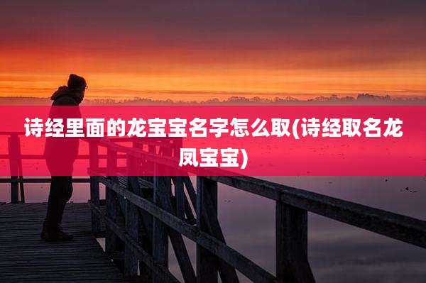 诗经里面的龙宝宝名字怎么取(诗经取名龙凤宝宝)