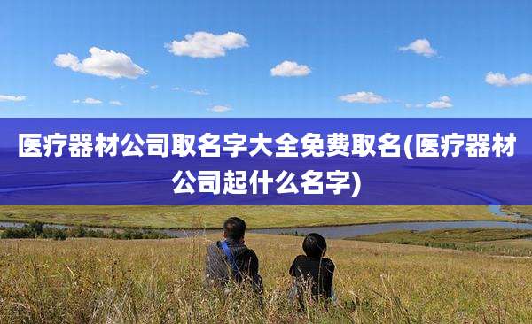 医疗器材公司取名字大全免费取名(医疗器材公司起什么名字)
