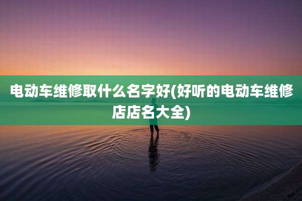 电动车维修取什么名字好(好听的电动车维修店店名大全)
