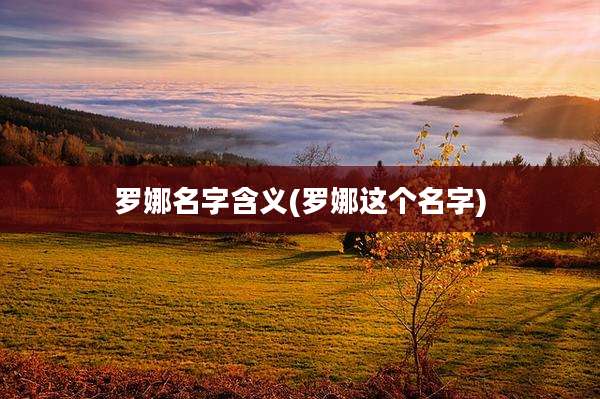 罗娜名字含义(罗娜这个名字)