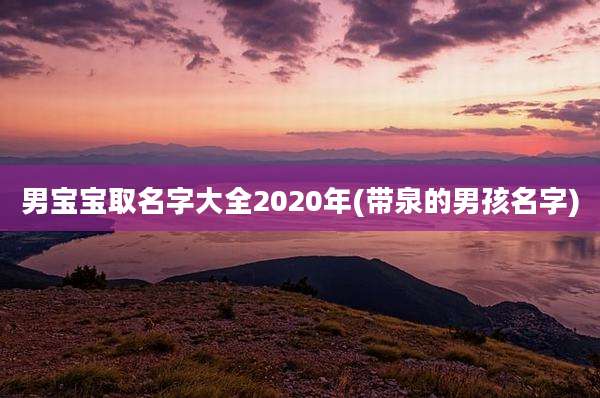男宝宝取名字大全2020年(带泉的男孩名字)