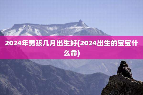 2024年男孩几月出生好(2024出生的宝宝什么命)