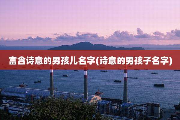 富含诗意的男孩儿名字(诗意的男孩子名字)