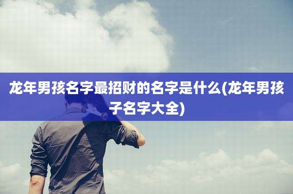 龙年男孩名字最招财的名字是什么(龙年男孩子名字大全)