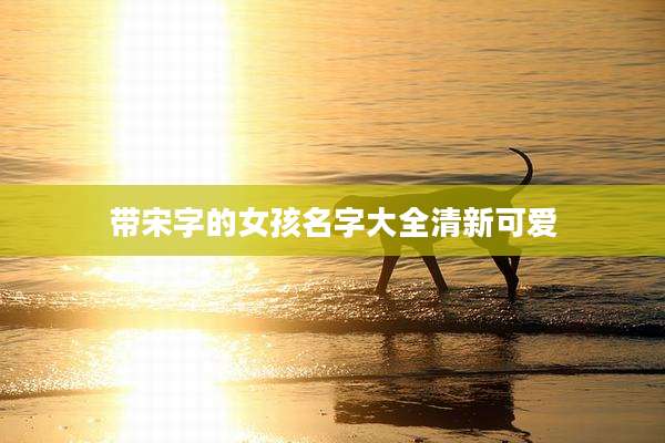 带宋字的女孩名字大全清新可爱