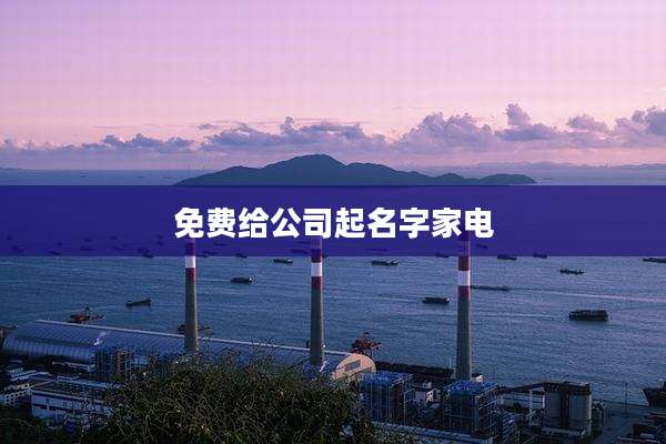免费给公司起名字家电