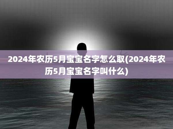 2024年农历5月宝宝名字怎么取(2024年农历5月宝宝名字叫什么)
