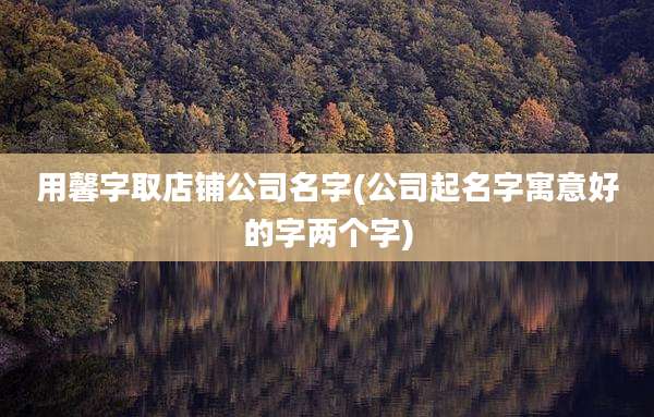 用馨字取店铺公司名字(公司起名字寓意好的字两个字)