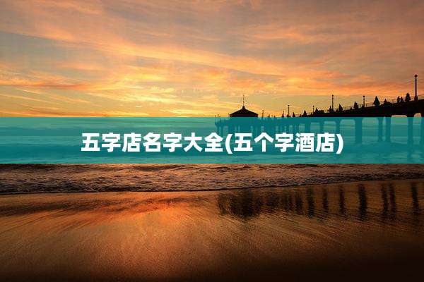 五字店名字大全(五个字酒店)