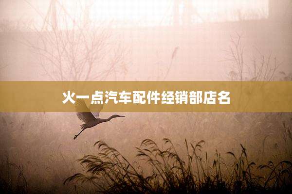 火一点汽车配件经销部店名