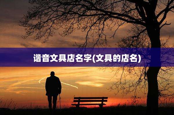 谐音文具店名字(文具的店名)