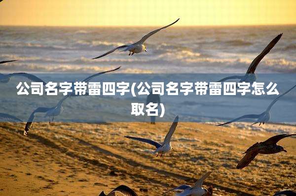 公司名字带雷四字(公司名字带雷四字怎么取名)