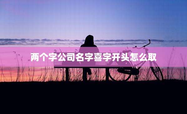两个字公司名字喜字开头怎么取