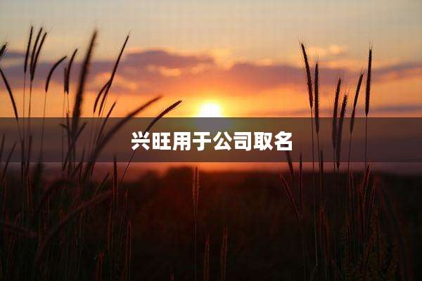 兴旺用于公司取名