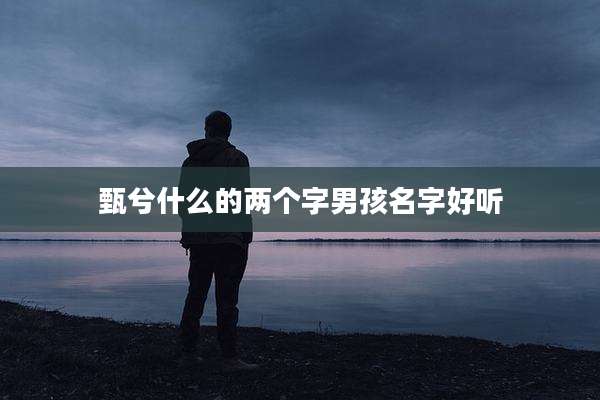甄兮什么的两个字男孩名字好听