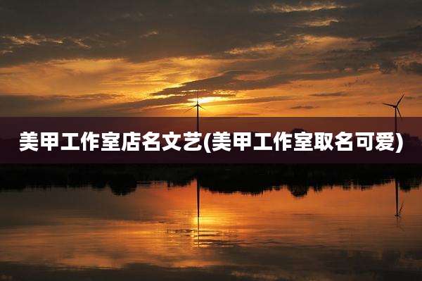 美甲工作室店名文艺(美甲工作室取名可爱)