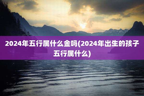 2024年五行属什么金吗(2024年出生的孩子五行属什么)