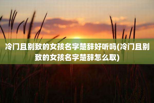 冷门且别致的女孩名字楚辞好听吗(冷门且别致的女孩名字楚辞怎么取)