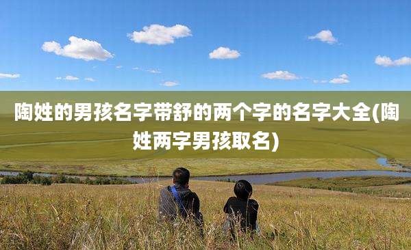 陶姓的男孩名字带舒的两个字的名字大全(陶姓两字男孩取名)