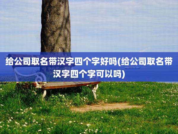 给公司取名带汉字四个字好吗(给公司取名带汉字四个字可以吗)