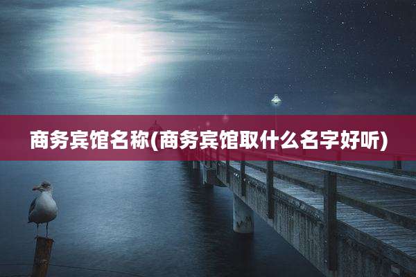 商务宾馆名称(商务宾馆取什么名字好听)