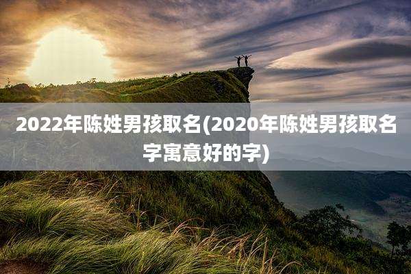2022年陈姓男孩取名(2020年陈姓男孩取名字寓意好的字)