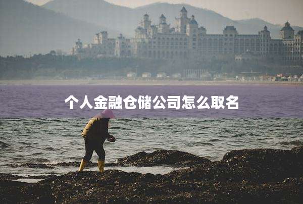 个人金融仓储公司怎么取名