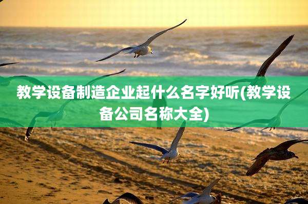 教学设备制造企业起什么名字好听(教学设备公司名称大全)