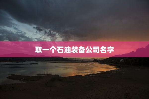 取一个石油装备公司名字