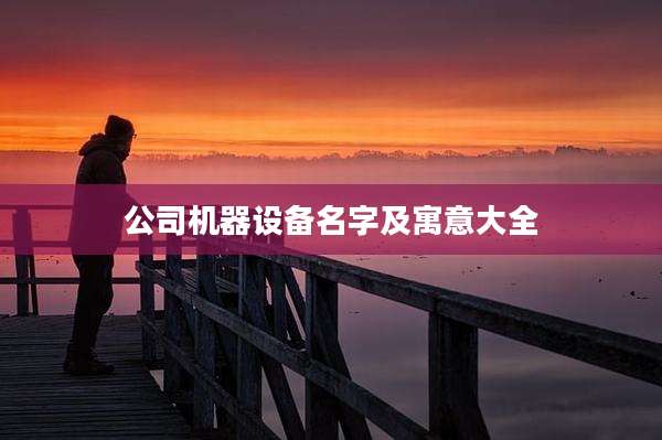 公司机器设备名字及寓意大全