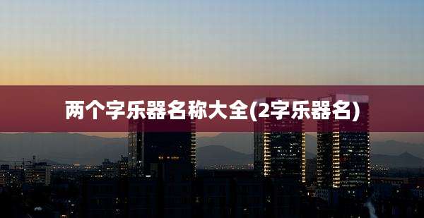 两个字乐器名称大全(2字乐器名)