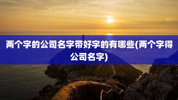 两个字的公司名字带好字的有哪些(两个字得公司名字)