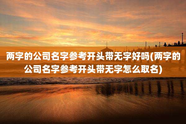 两字的公司名字参考开头带无字好吗(两字的公司名字参考开头带无字怎么取名)