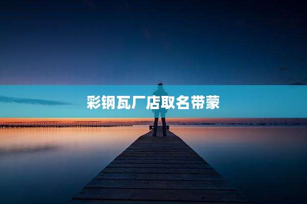 彩钢瓦厂店取名带蒙