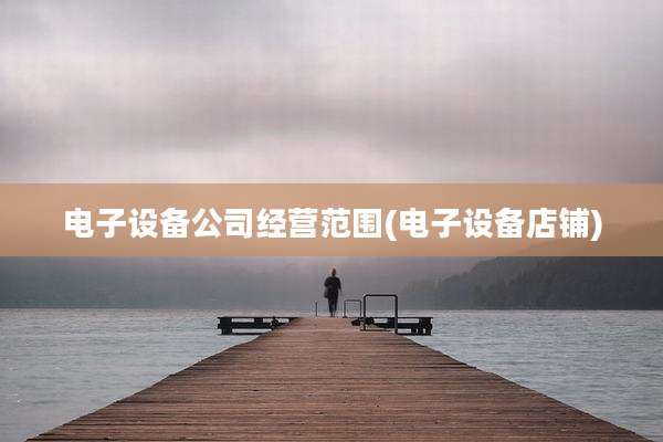 电子设备公司经营范围(电子设备店铺)