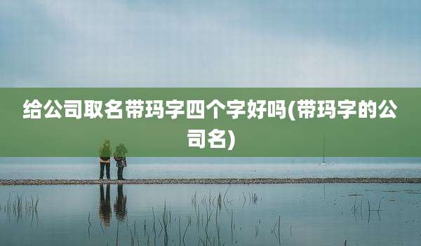 给公司取名带玛字四个字好吗(带玛字的公司名)