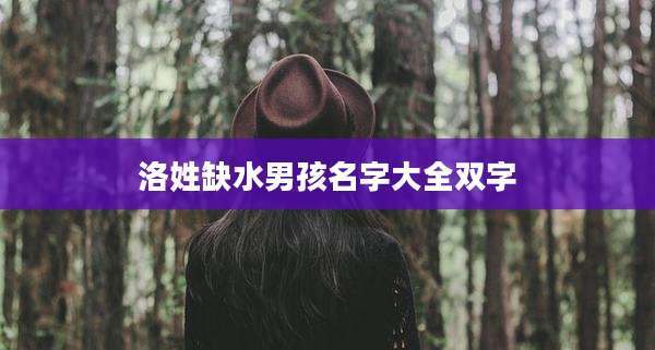 洛姓缺水男孩名字大全双字