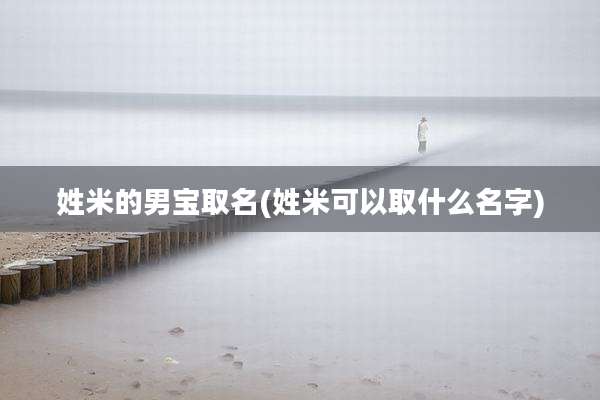 姓米的男宝取名(姓米可以取什么名字)