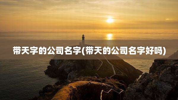 带天字的公司名字(带天的公司名字好吗)