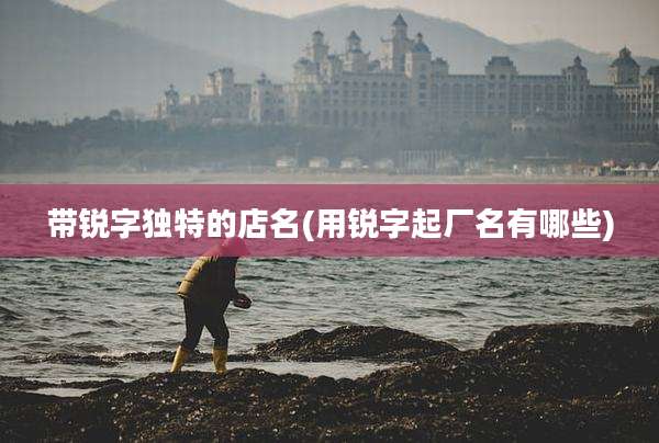 带锐字独特的店名(用锐字起厂名有哪些)